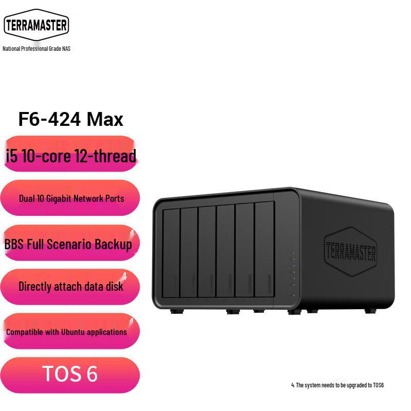 TerraMaster F6-424 Макс. NAS-сервер на 6 відсіків
TerraMaster F6-424 Макс. NAS-сервер на 6 відсіків