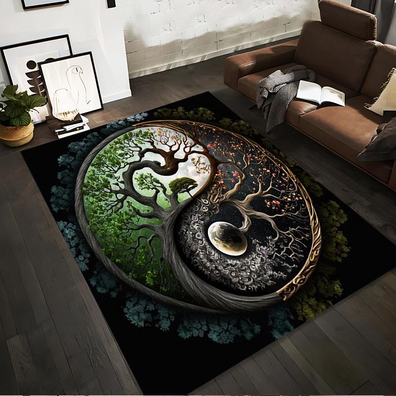 Yin Yang Tree Carpet Green Nature Night Design Black Background Suitable for use as an anti-slip for living room bedroom sofas 40x60cm( 15x23in )
Yin Yang Tree Carpet Green Nature Night Design Black Background Suitable for use as an anti-slip for living room bedroom sofas 40x60cm( 15x23in )