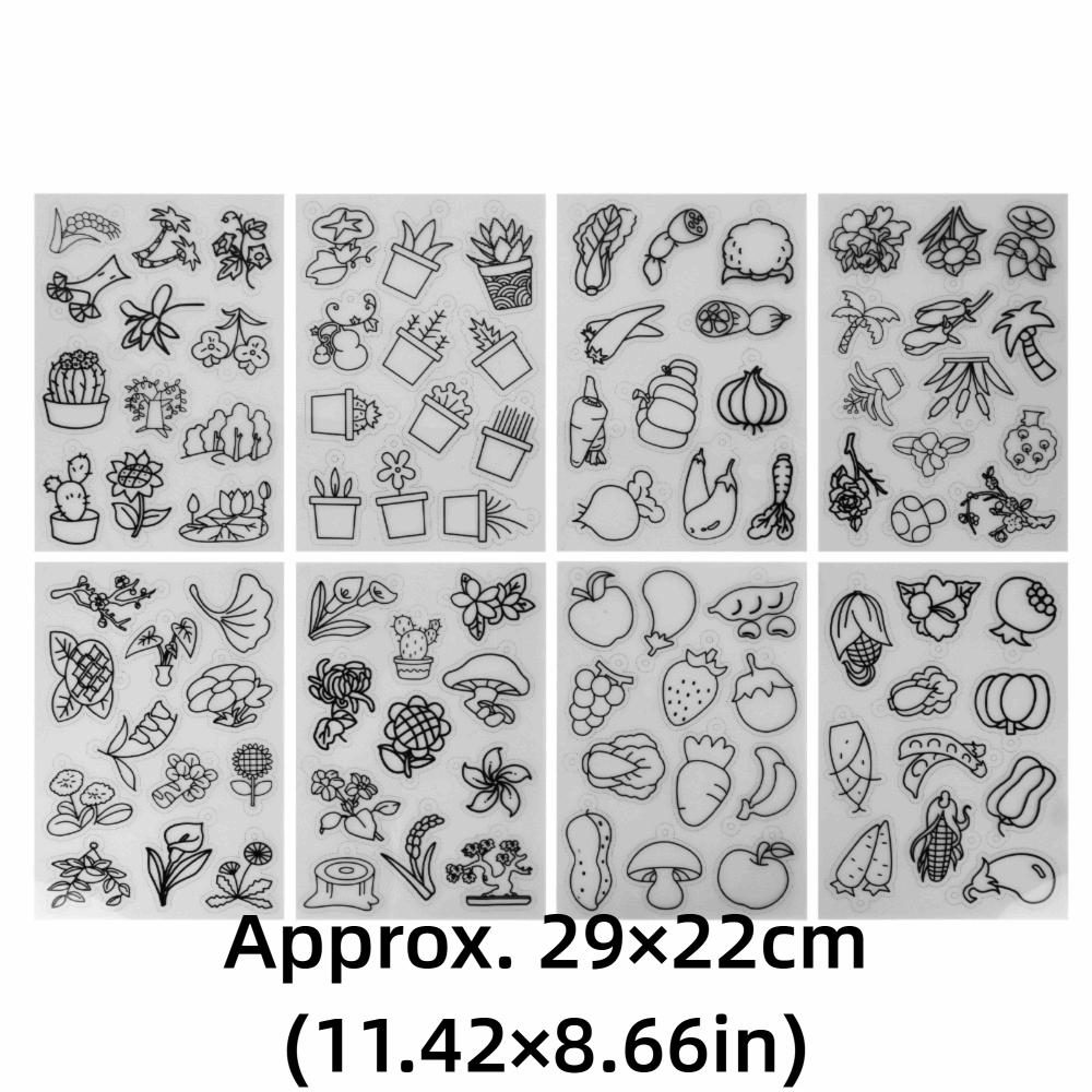 8pcs Colorable Sheets Heat Shrink Sheet BOPS Shrinky Dink Paper Shrinky Art Paper Creative Craft Vegetables&Plant
8pcs Colorable Sheets Heat Shrink Sheet BOPS Shrinky Dink Paper Shrinky Art Paper Creative Craft Vegetables&Plant