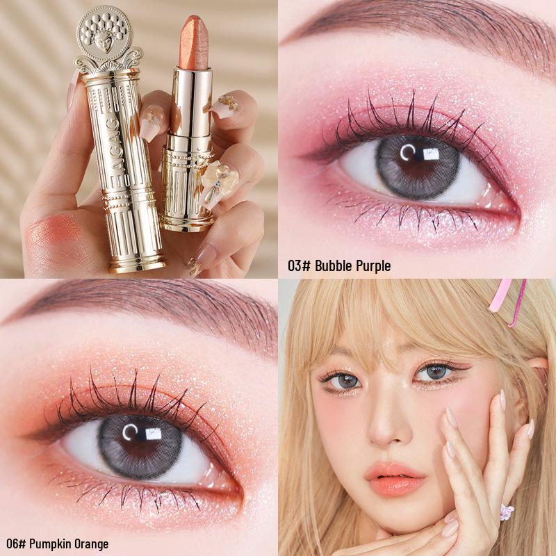 AGAG Shimmering Dual-Color Eyeshadow Stick - Pearlescent Highlight for Contouring & Korean Makeup.
AGAG Shimmering Dual-Color Eyeshadow Stick - Pearlescent Highlight for Contouring & Korean Makeup.