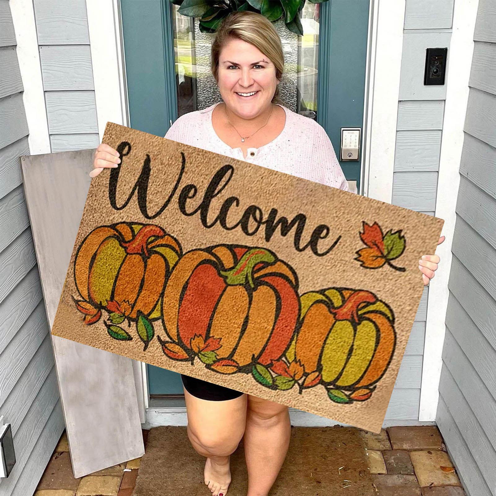 Thanksgiving Fall Pumpkin Theme Doormat Non-Slip Floor Mats Living Room Hallway Entrance Rugs Kitchen Bathroom Carpet Home Decor One Size
Thanksgiving Fall Pumpkin Theme Doormat Non-Slip Floor Mats Living Room Hallway Entrance Rugs Kitchen Bathroom Carpet Home Decor One Size
