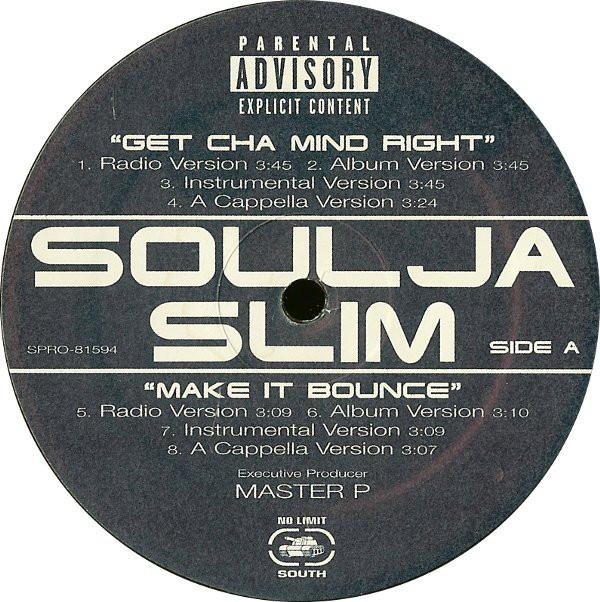 12inch Record SOULJA SLIM - Get Cha Mind Right SPRO81594 No Limit Record US Rap & Hip-Hop/R&B Used
12inch Record SOULJA SLIM - Get Cha Mind Right SPRO81594 No Limit Record US Rap & Hip-Hop/R&B Used