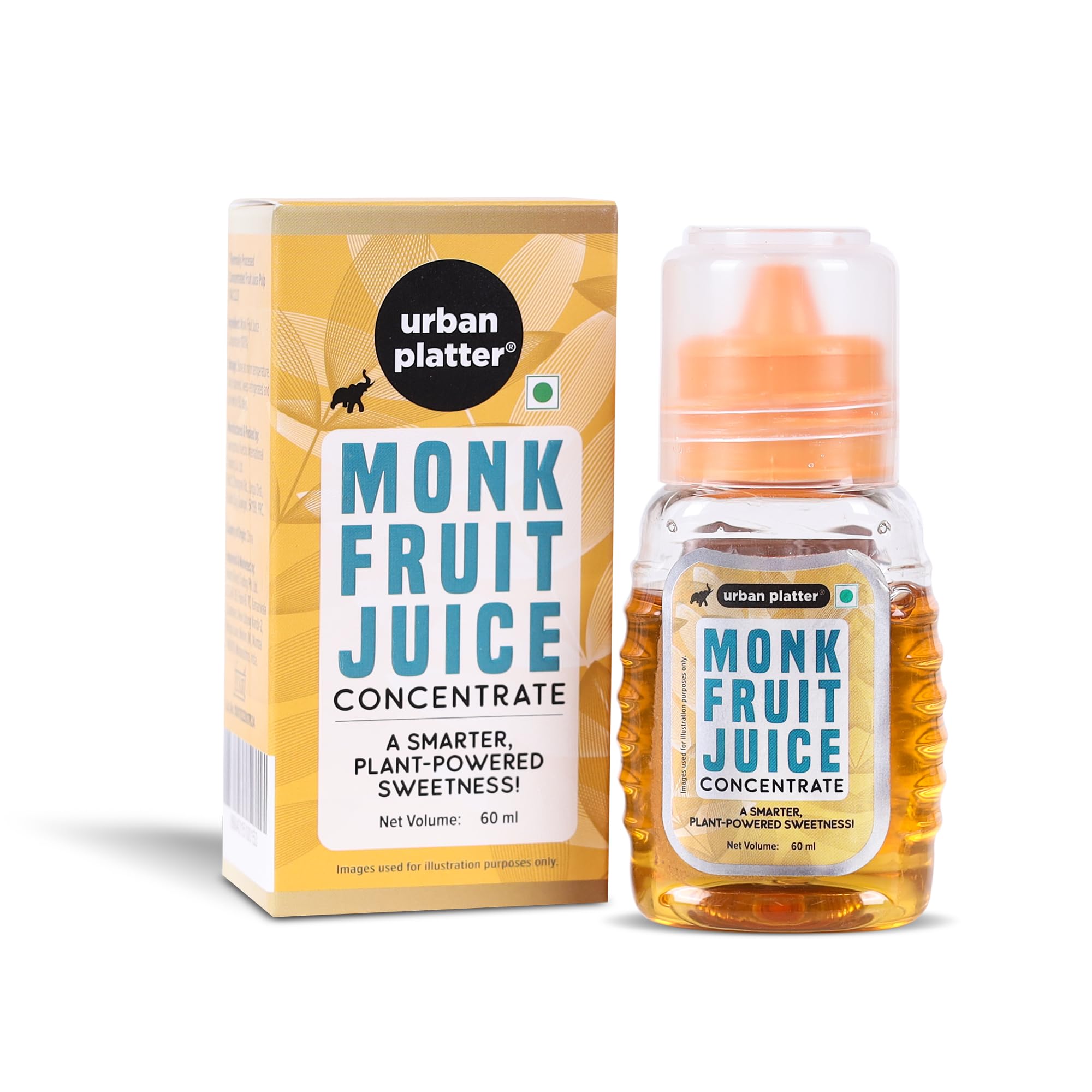 Urban Platter Monk Fruit Juice Concentrate 60ml ( 100% Fruit Based, Clean Label, No-Erythritol, Everyday Use Sweetener)
Urban Platter Monk Fruit Juice Concentrate 60ml ( 100% Fruit Based, Clean Label, No-Erythritol, Everyday Use Sweetener)