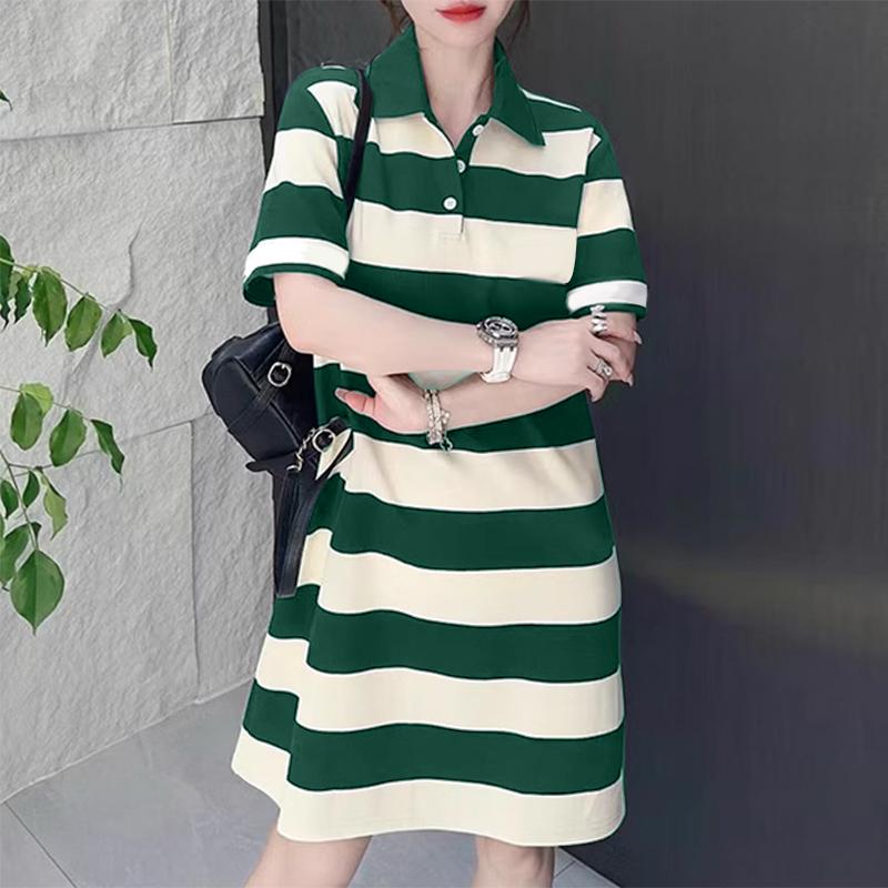ZANZEA Женское повседневное платье в полоску с отложным воротником и короткими рукавами S зелёный
ZANZEA Женское повседневное платье в полоску с отложным воротником и короткими рукавами S зелёный