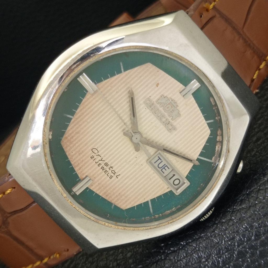 ORIENT CRYSTAL AUTOMATIC JAPAN 46941 MENS VINTAGE ORIGINAL DIAL WATCH a703607-1 R213d-a703607
ORIENT CRYSTAL AUTOMATIC JAPAN 46941 MENS VINTAGE ORIGINAL DIAL WATCH a703607-1 R213d-a703607