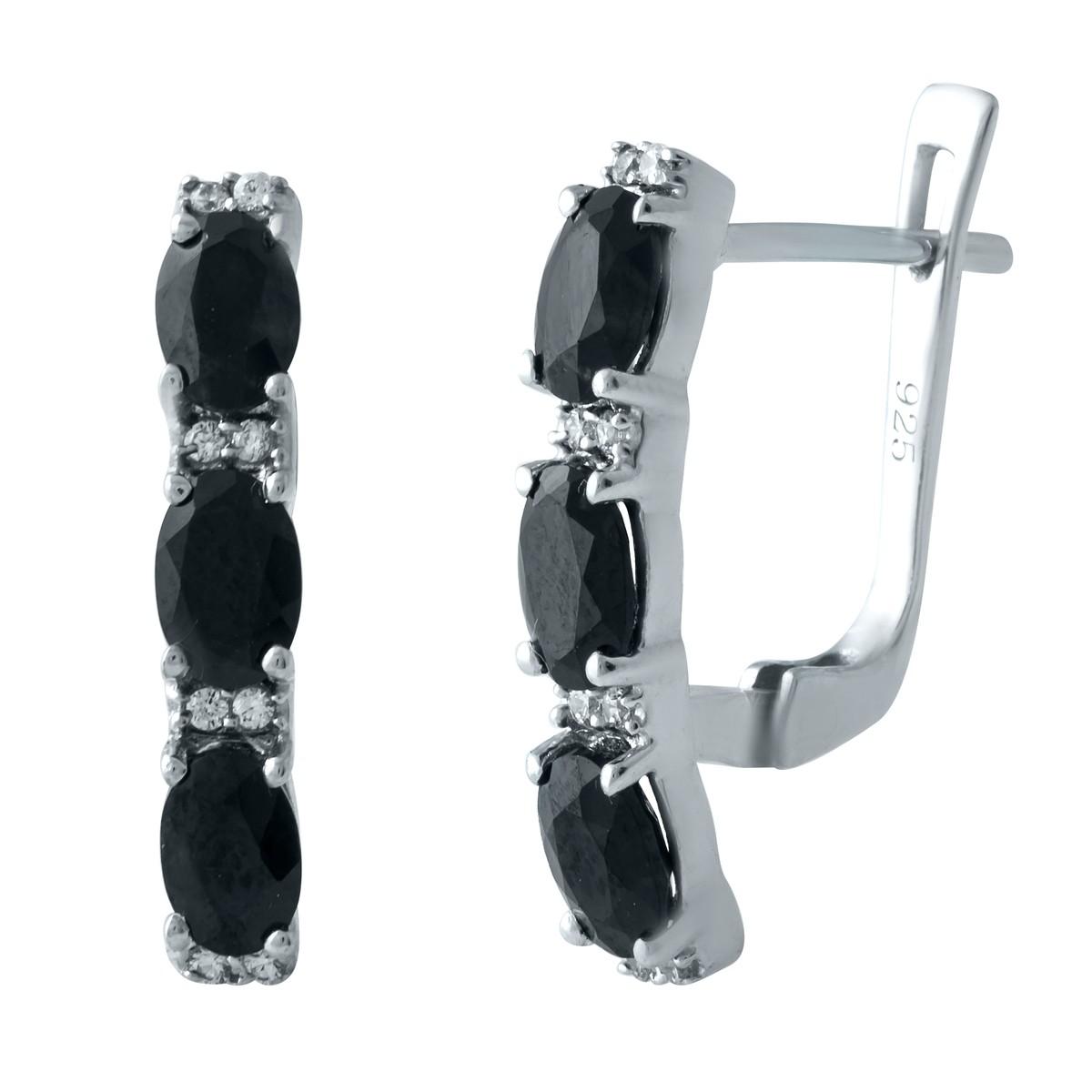 Срібні сережки з блакитним кварцом і фіанітами. (1930908) сапфіровий
Срібні сережки з блакитним кварцом і фіанітами. (1930908) сапфіровий