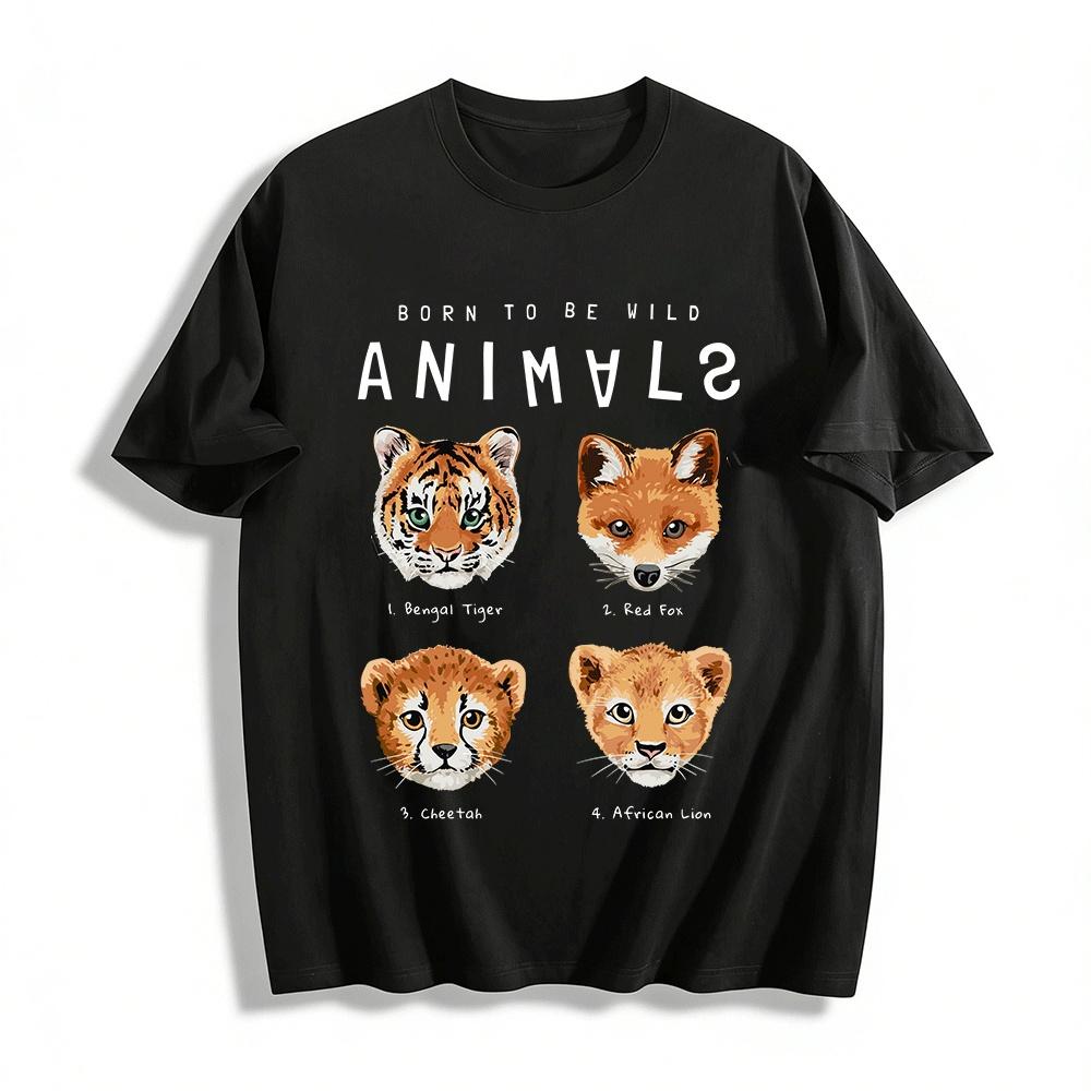 Cute Baby Animal Head Print Casual Top Trendy Animal Graphic Tee Pure cotton T-shirt 6XL
Cute Baby Animal Head Print Casual Top Trendy Animal Graphic Tee Pure cotton T-shirt 6XL