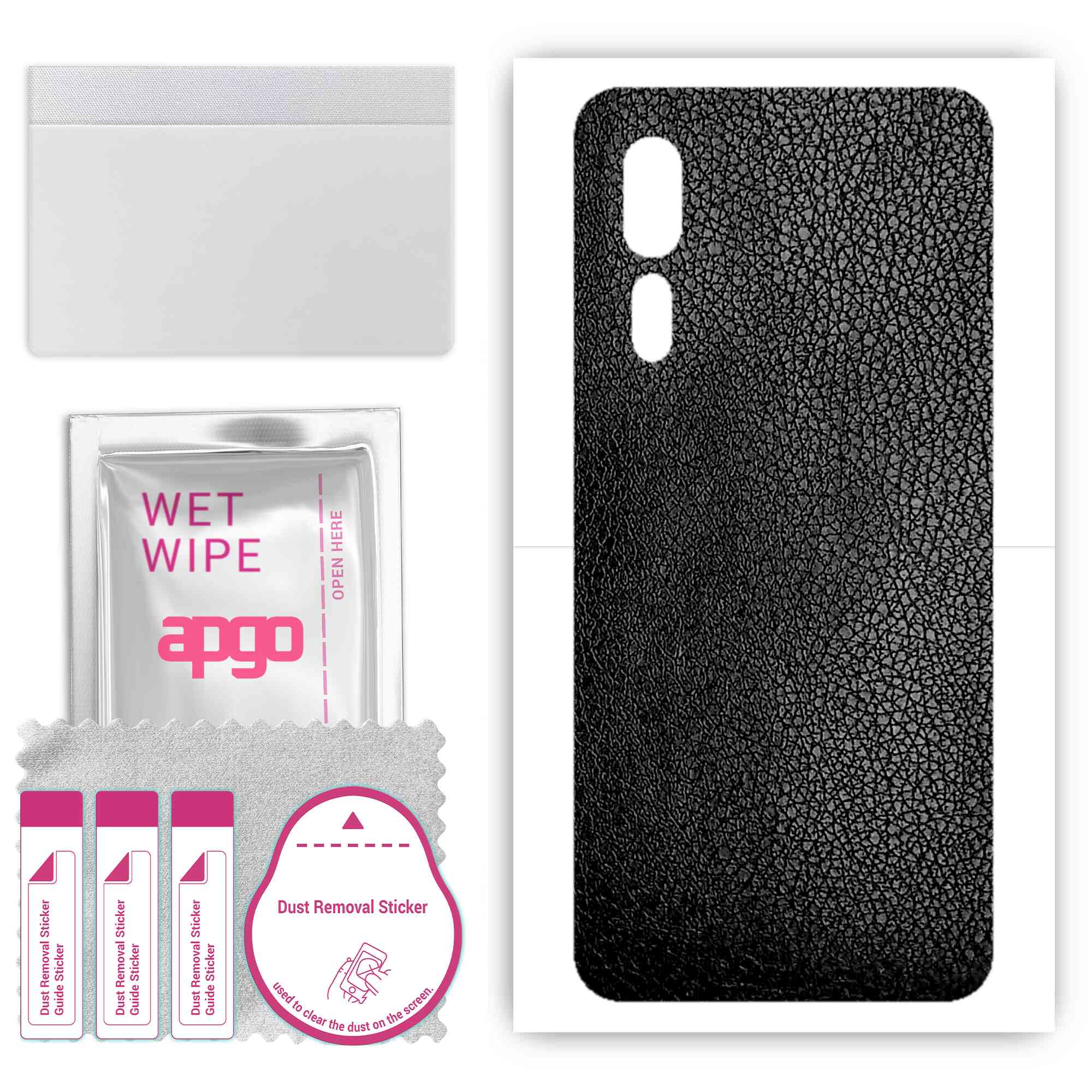 Apgo Protective Skin Sticker for the back compatible with ZTE Axon 10 Pro, Wrap Film, Foil, Vinyl - Pattern Black Leather
Apgo Protective Skin Sticker for the back compatible with ZTE Axon 10 Pro, Wrap Film, Foil, Vinyl - Pattern Black Leather