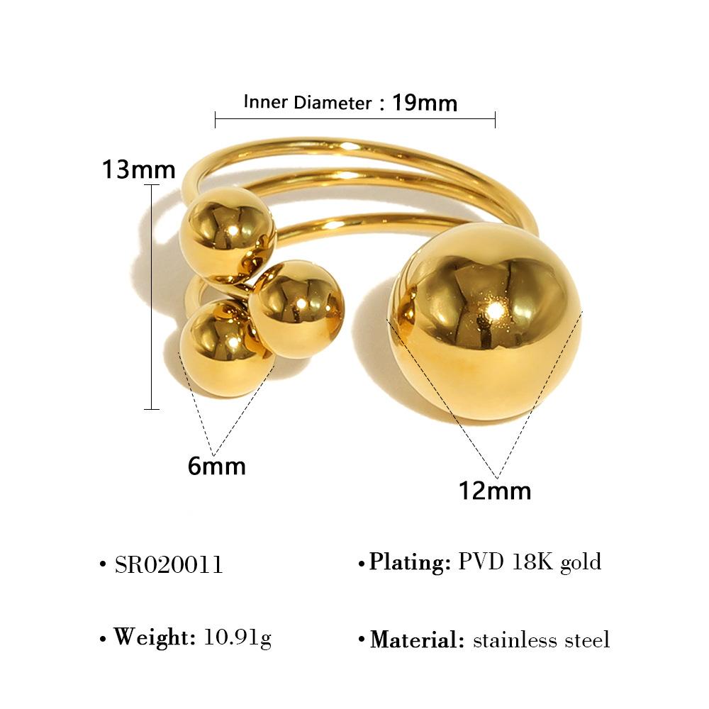 Сферичне кільце з нержавіючої сталі Геометрична особистість Перебільшене кільце з титанової сталі Вітер
Сферичне кільце з нержавіючої сталі Геометрична особистість Перебільшене кільце з титанової сталі Вітер