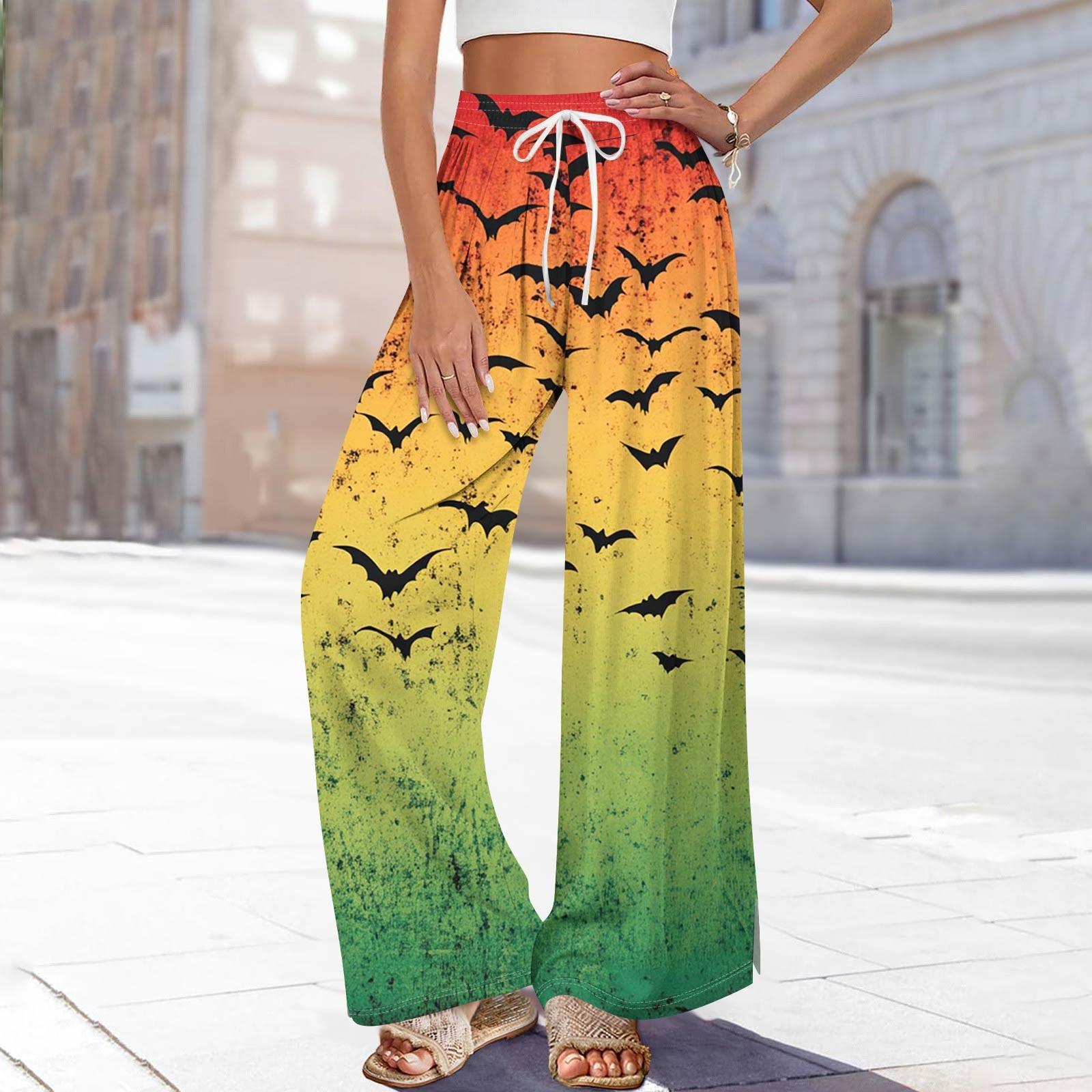 Жіночі штани з принтом з широкими штанинами з кишенями, з високою посадкою, на кулісці, вільні повсякденні штани XL жовтий
Жіночі штани з принтом з широкими штанинами з кишенями, з високою посадкою, на кулісці, вільні повсякденні штани XL жовтий