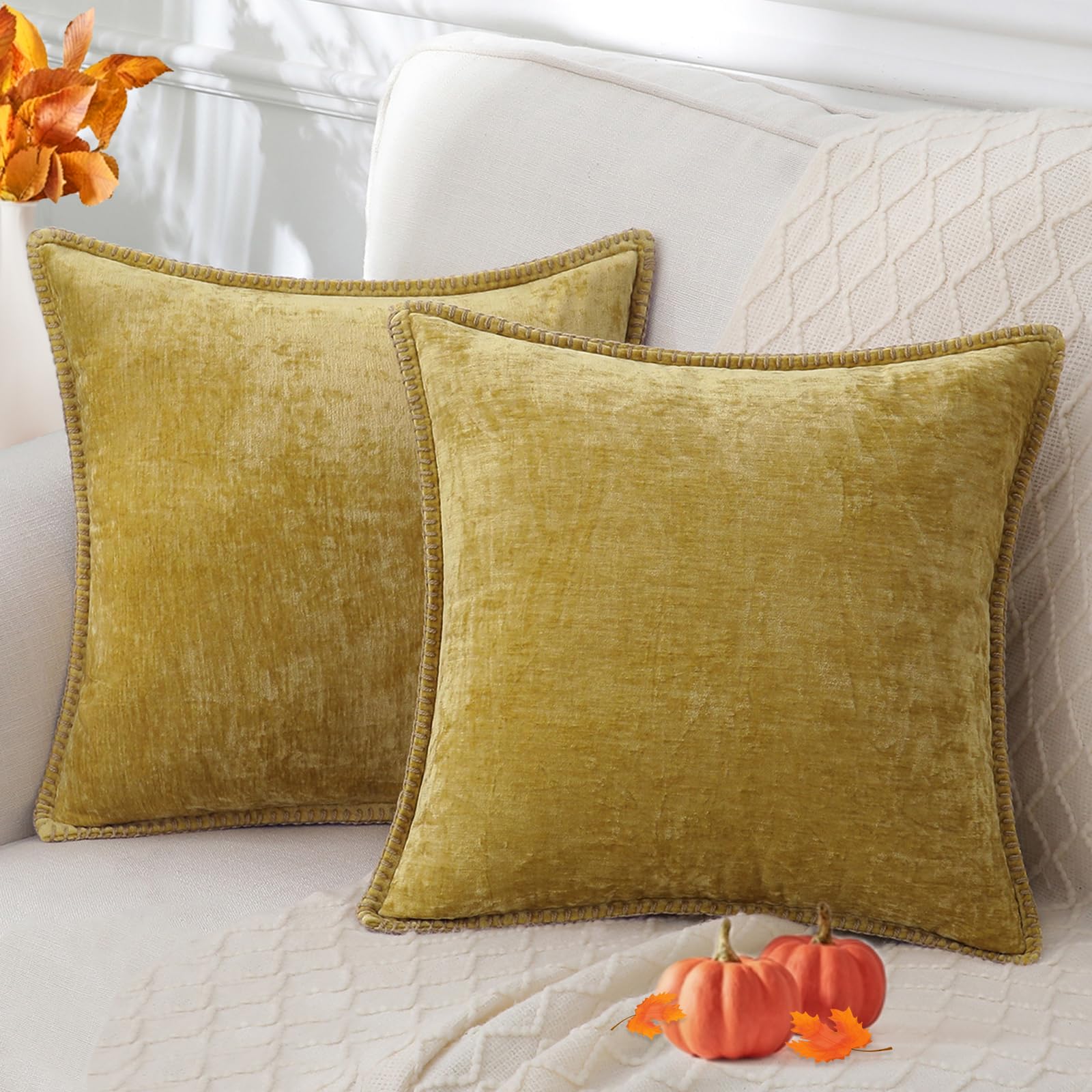 Soft Throw Pillow Covers Velvet Decorative Pillow Covers with Stitched Edge For Couch Sofa Bed 18X18inch(45X45cm)
Soft Throw Pillow Covers Velvet Decorative Pillow Covers with Stitched Edge For Couch Sofa Bed 18X18inch(45X45cm)