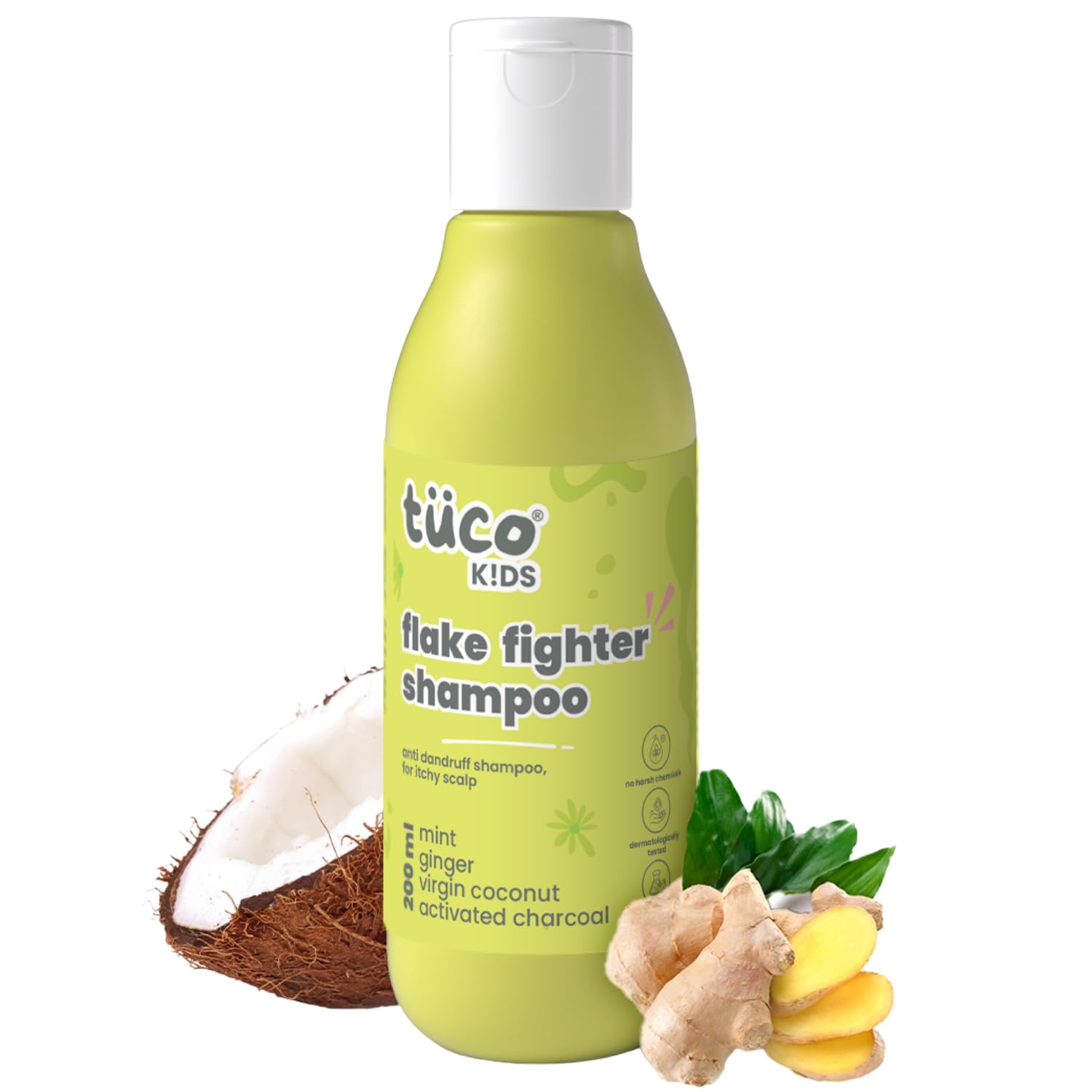 TuCo Kids Anti-Dandruff Shampoo With Wintergreen, Mint & Activated Charcoal |Ph5.5, Vegan & Tear Free | Ages 2-5, 4-10, 10-15 Years | 200Ml
TuCo Kids Anti-Dandruff Shampoo With Wintergreen, Mint & Activated Charcoal |Ph5.5, Vegan & Tear Free | Ages 2-5, 4-10, 10-15 Years | 200Ml
