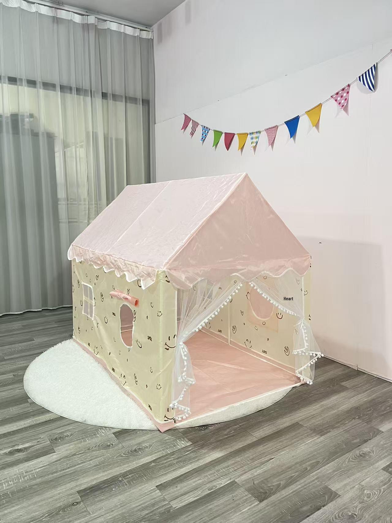 Indoor Children s Princess Castle Play Tent with Smiley Face Design
Indoor Children s Princess Castle Play Tent with Smiley Face Design