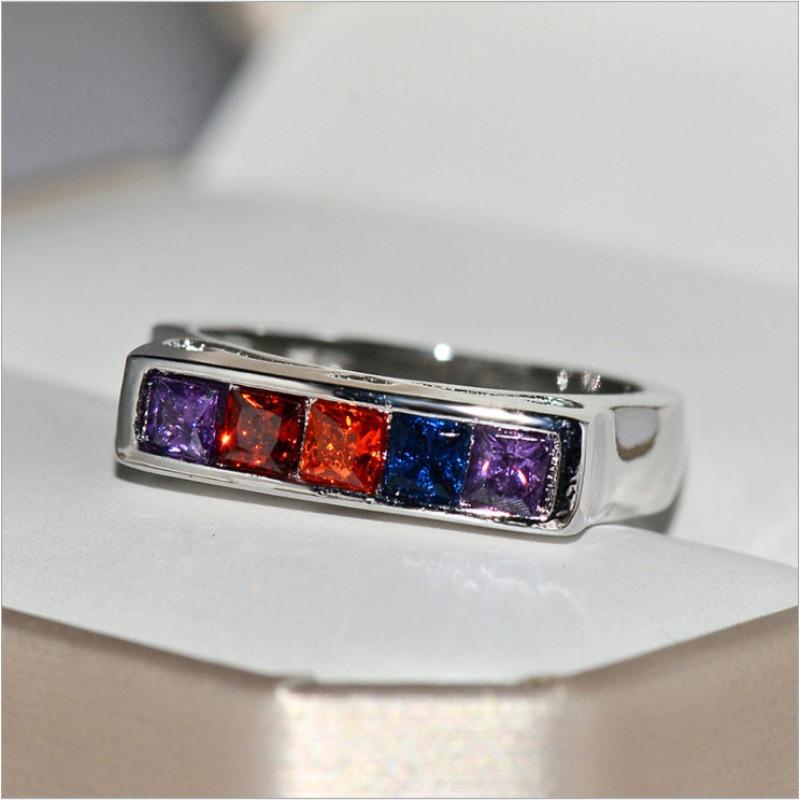 1 шт. Модное и стильное цветное кольцо из синтетического циркона, подходящее для повседневного ношения 10 серебряный
1 шт. Модное и стильное цветное кольцо из синтетического циркона, подходящее для повседневного ношения 10 серебряный