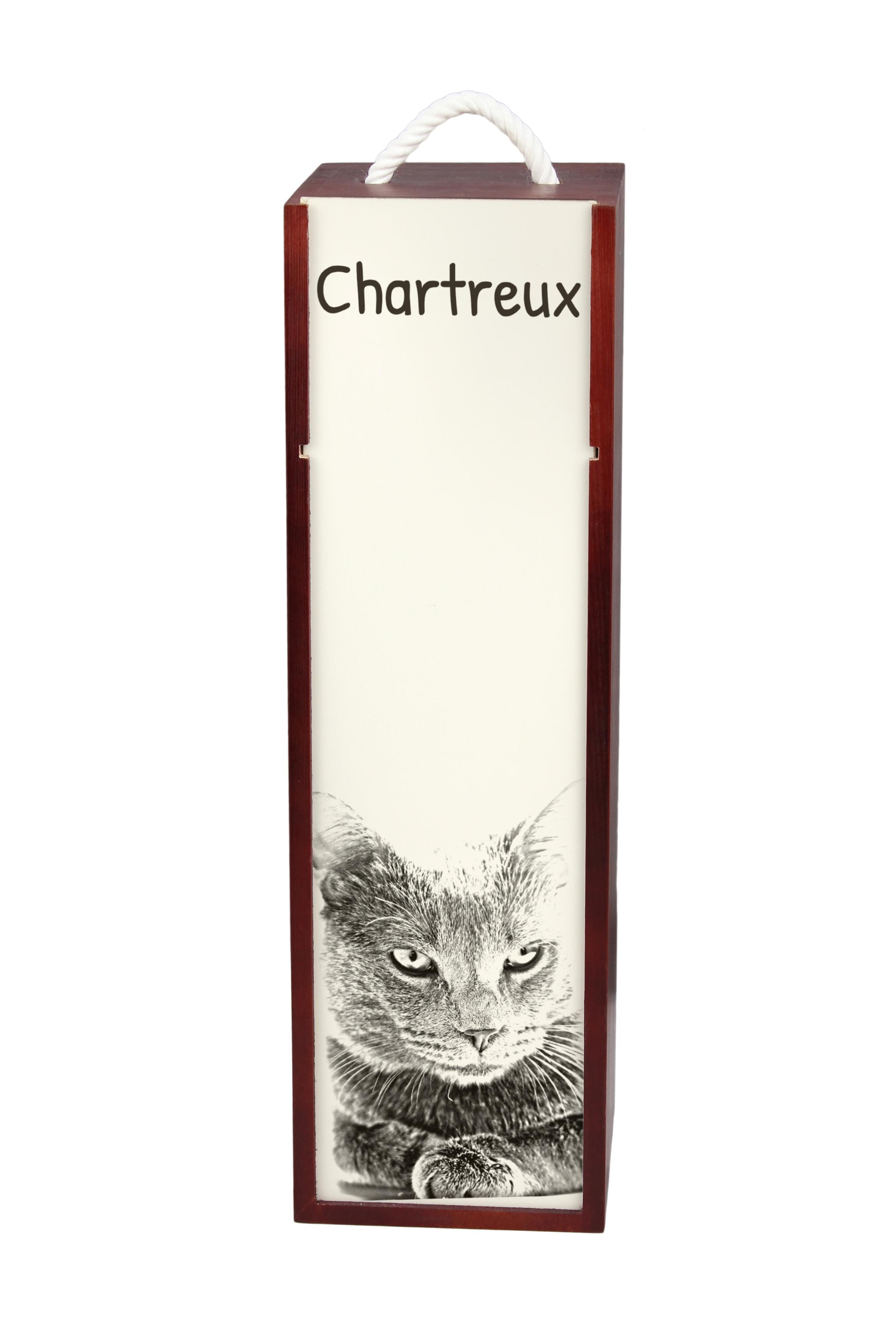 Chartreux - wine box with a cat, alcohol box with graphics, personalized gift box from the Art-Dog brand коричневий
Chartreux - wine box with a cat, alcohol box with graphics, personalized gift box from the Art-Dog brand коричневий