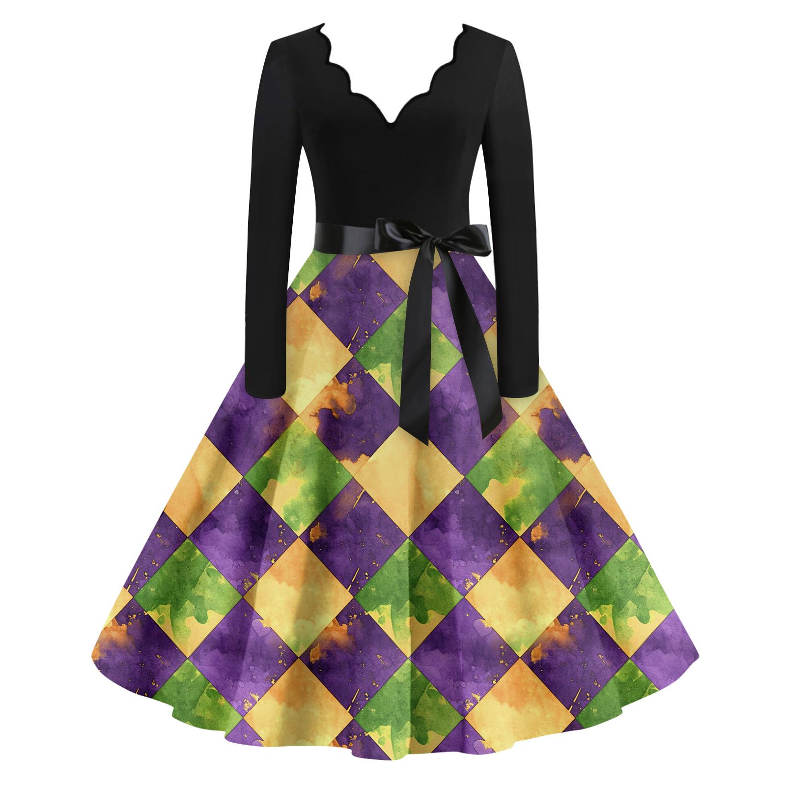 Женское повседневное модное платье с V-образным вырезом и длинным рукавом с принтом в винтажном стиле XL
Женское повседневное модное платье с V-образным вырезом и длинным рукавом с принтом в винтажном стиле XL