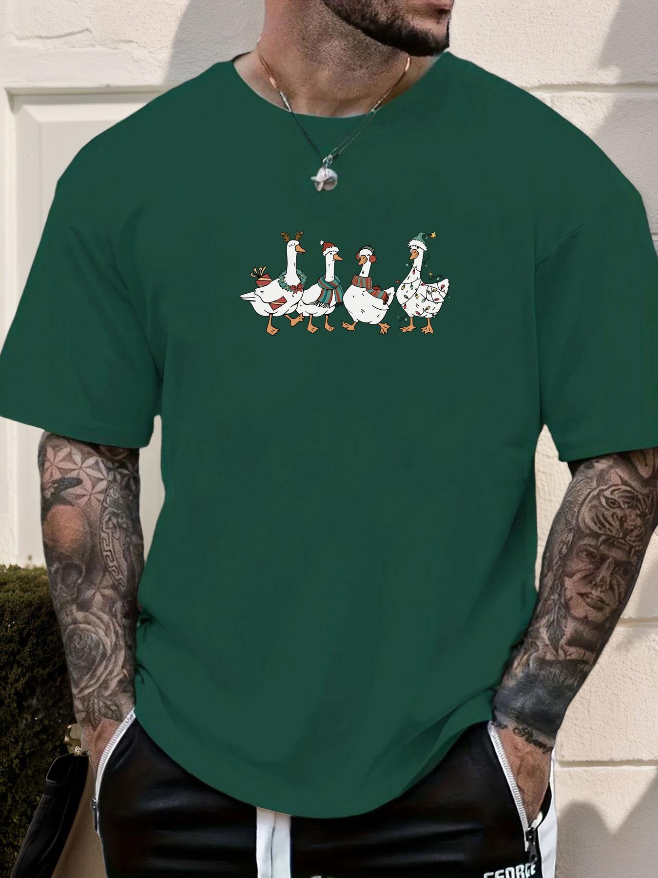 Mens Xmas Goose Graphic T Shirt Winter Soft Comfort Fit Oversized Daily Wear Tee 4XL
Mens Xmas Goose Graphic T Shirt Winter Soft Comfort Fit Oversized Daily Wear Tee 4XL