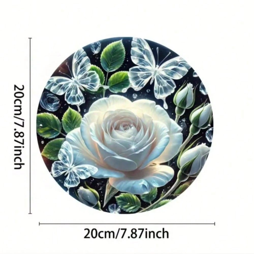 1PC Butterfly Rose Round Metal Sign 2D Foil Engraved Art for Bar Cafe Wall Decor Elegant Floral Pattern High Quality 20x20 різнокольоровий
1PC Butterfly Rose Round Metal Sign 2D Foil Engraved Art for Bar Cafe Wall Decor Elegant Floral Pattern High Quality 20x20 різнокольоровий