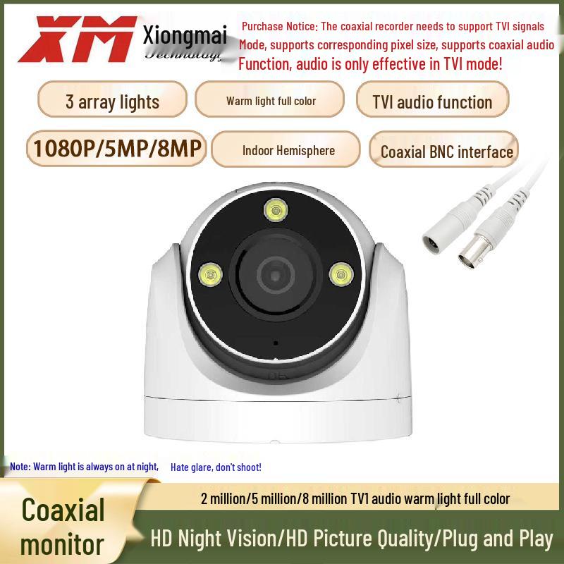 5MP Коаксіальна Ширококутна Повноколірна HD Домашня Камера з Аудіо 2.8mm Lens
5MP Коаксіальна Ширококутна Повноколірна HD Домашня Камера з Аудіо 2.8mm Lens