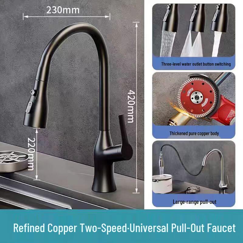 Universal Pull-Out Kitchen Faucet
Universal Pull-Out Kitchen Faucet