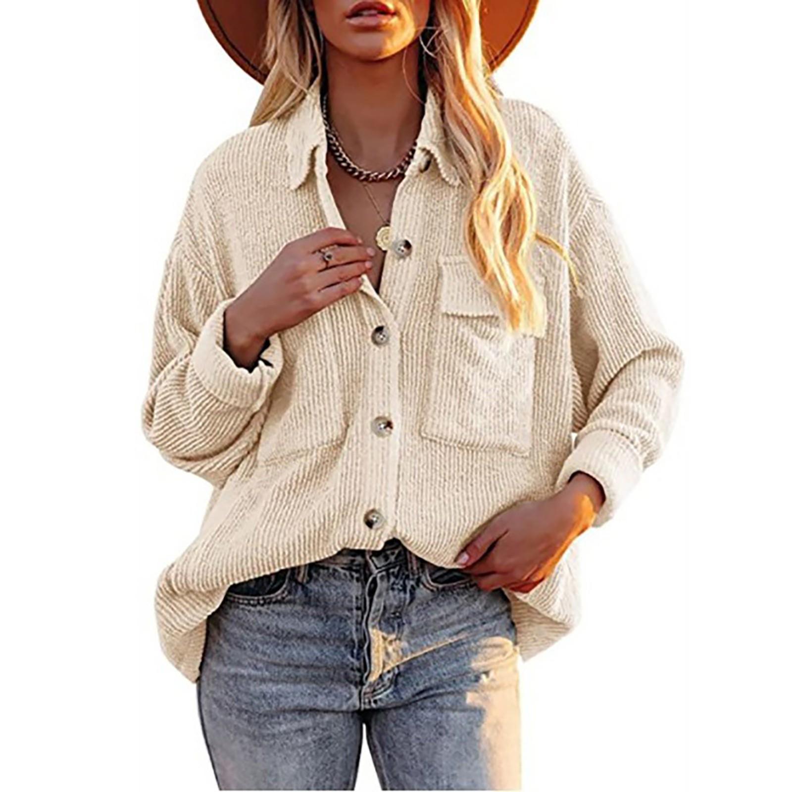 Women s And Winter Loose Corduroy Lapel Double Pockets Long-Sleeved Shirt Jacket L бежевий
Women s And Winter Loose Corduroy Lapel Double Pockets Long-Sleeved Shirt Jacket L бежевий