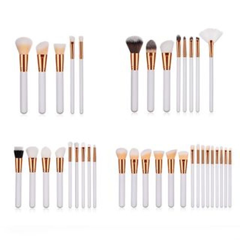 Stroke of Beauty - Set of 5 / 8 / 9 / 15: Makeup Brush with White Wooden Handle Set of 5 - T-5-020 - White
Stroke of Beauty - Set of 5 / 8 / 9 / 15: Makeup Brush with White Wooden Handle Set of 5 - T-5-020 - White