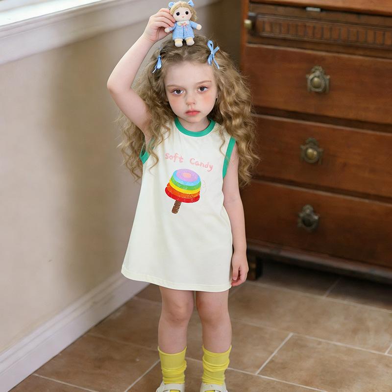 European & American Children s Sleeveless T-shirt Dresses 2026: New Casual Baby Pajama Dresses 130 cm
European & American Children s Sleeveless T-shirt Dresses 2026: New Casual Baby Pajama Dresses 130 cm