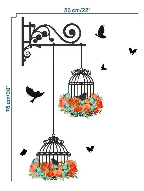 Красочные цветочные наклейки на стену в виде птичьей клетки, наклейки с летающими птицами, растениями, клейкие обои для гостиной, спальни, детской комнаты, декор окон A
Красочные цветочные наклейки на стену в виде птичьей клетки, наклейки с летающими птицами, растениями, клейкие обои для гостиной, спальни, детской комнаты, декор окон A