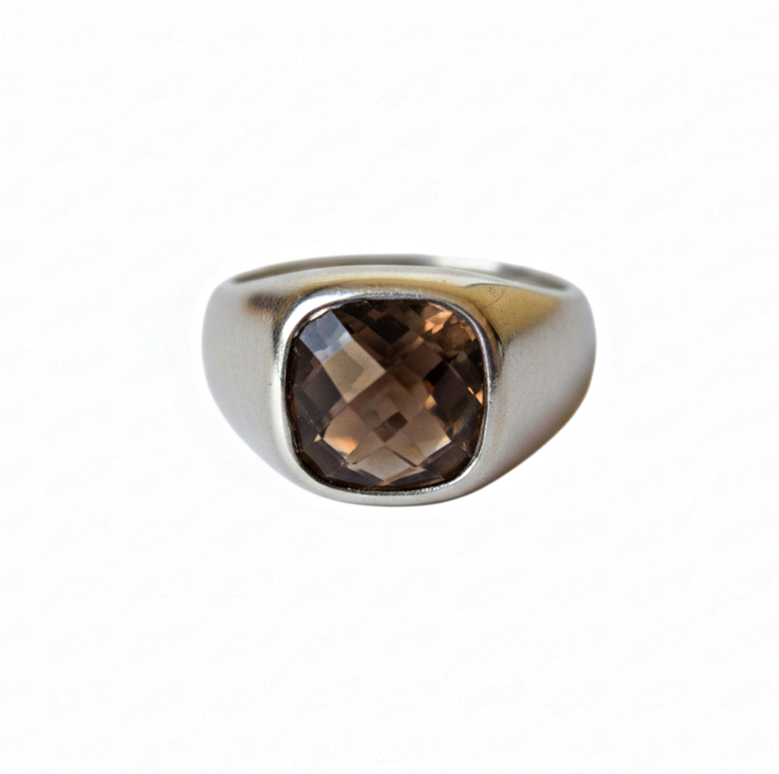 Natural Smoky Quartz Signet Ring: 925 Sterling Silver, Everyday Wear Jewelry for Men Women 12 медный
Natural Smoky Quartz Signet Ring: 925 Sterling Silver, Everyday Wear Jewelry for Men Women 12 медный