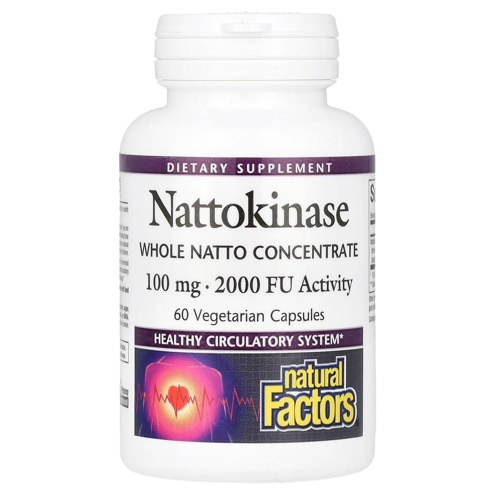 Natural Factors Nattokinase 100mg Veggie Capsules, 60 Count 60 pcs - 1 ea
Natural Factors Nattokinase 100mg Veggie Capsules, 60 Count 60 pcs - 1 ea