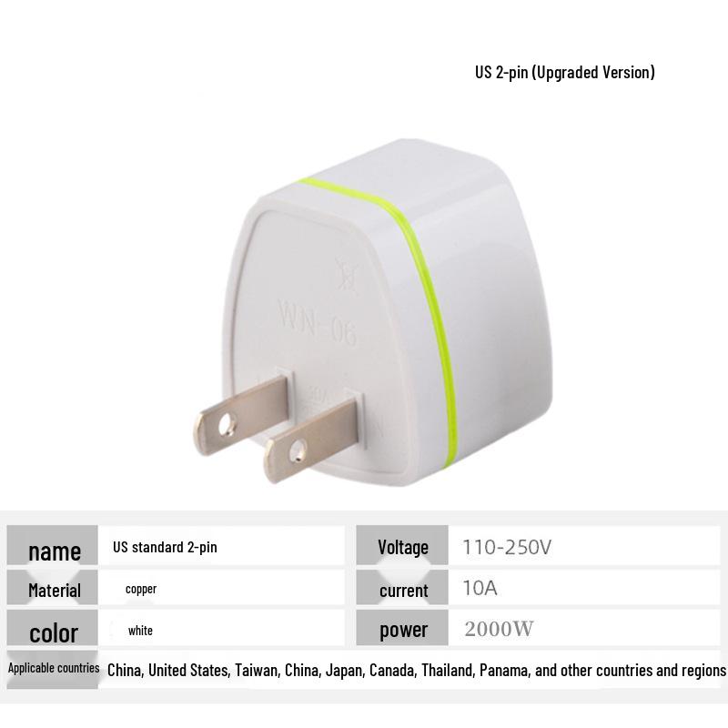 UK EU Power Plug Adapter: US to EU/AU/DE Conversion for Flat Pins.
UK EU Power Plug Adapter: US to EU/AU/DE Conversion for Flat Pins.