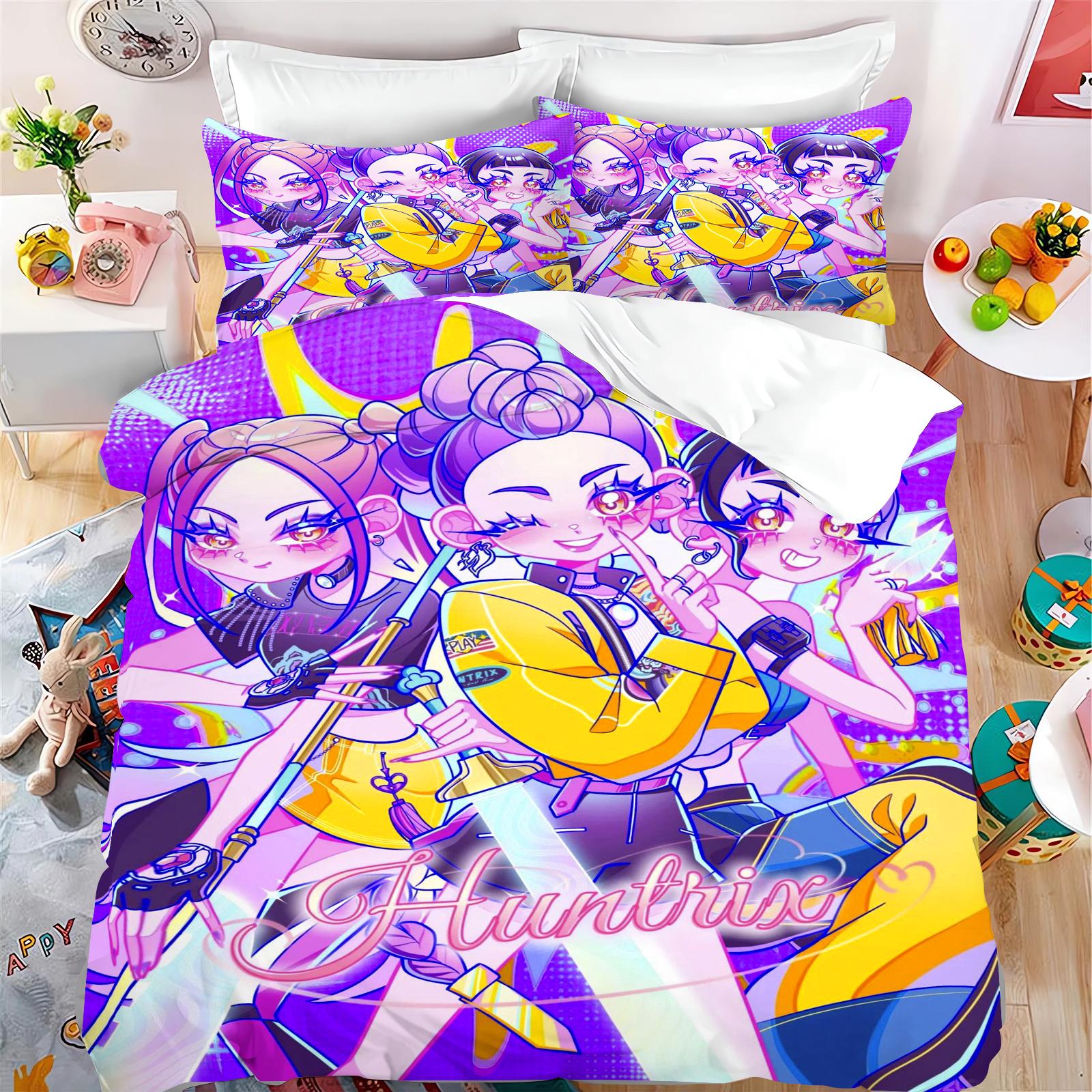 K-Pop Постельный набор Тематика «Охотники на демонов» Красочный принт Полиэстер Простыня Пододеяльник Детский подарок Домашний текстиль 90x200cm
K-Pop Постельный набор Тематика «Охотники на демонов» Красочный принт Полиэстер Простыня Пододеяльник Детский подарок Домашний текстиль 90x200cm