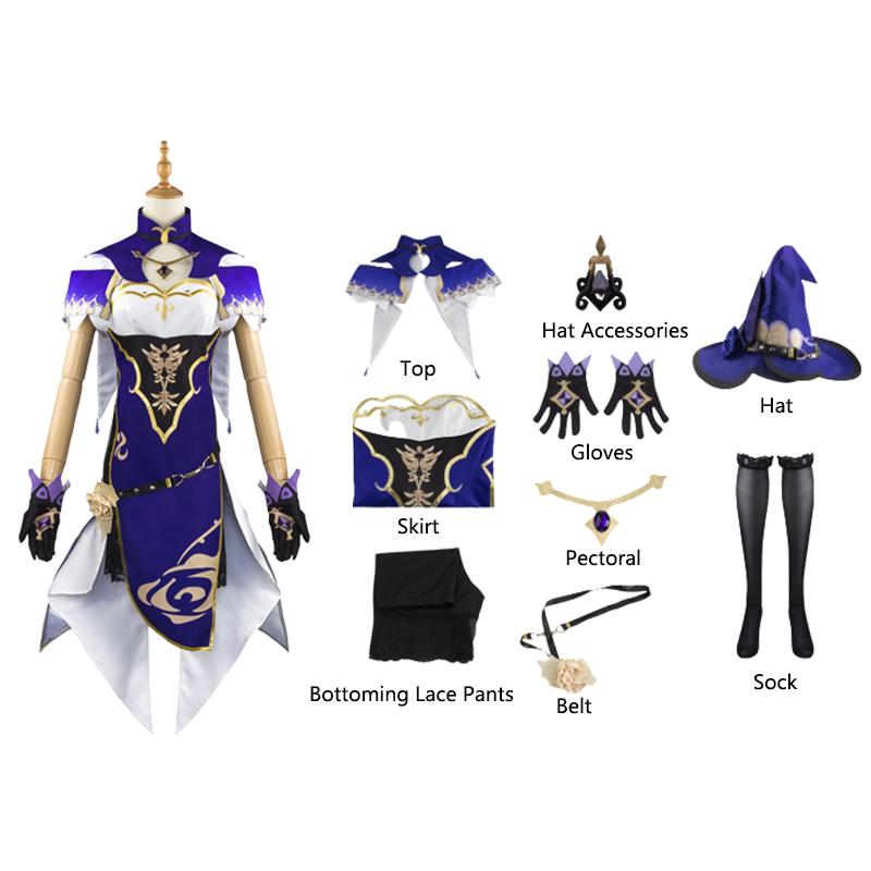 Импакт Роуз Геншин Ведьма Лиза Косплей Одежда Девушка 9 шт. С Носками Шляпой XL
Импакт Роуз Геншин Ведьма Лиза Косплей Одежда Девушка 9 шт. С Носками Шляпой XL
