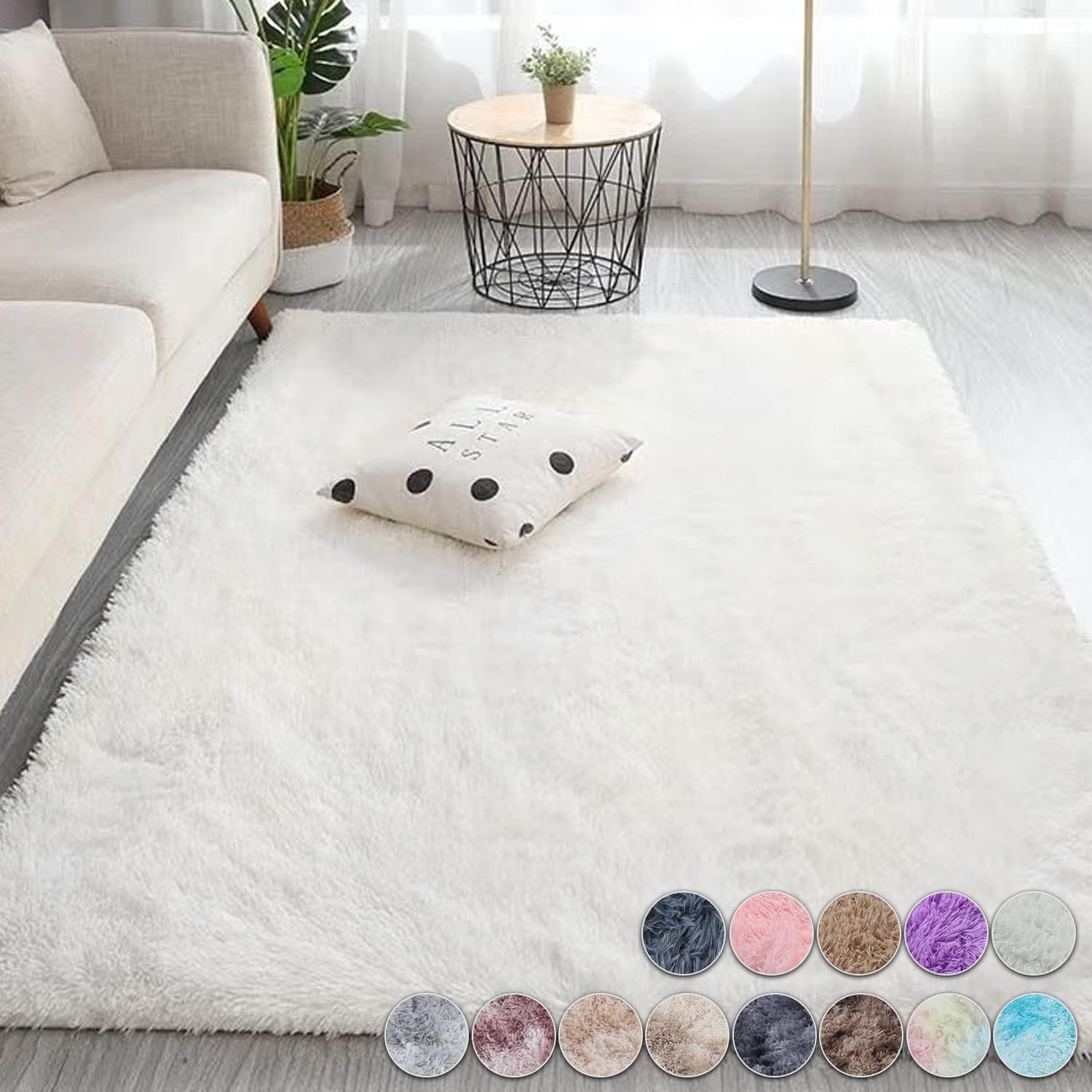Fluffy Cream White Woolen Rug for Luxurious Bedroom and Living Room Decor - Bedroom and Living Room Soft and Cozy Silk Wool Rugs 40x60cm світло-фіолетового кольору
Fluffy Cream White Woolen Rug for Luxurious Bedroom and Living Room Decor - Bedroom and Living Room Soft and Cozy Silk Wool Rugs 40x60cm світло-фіолетового кольору