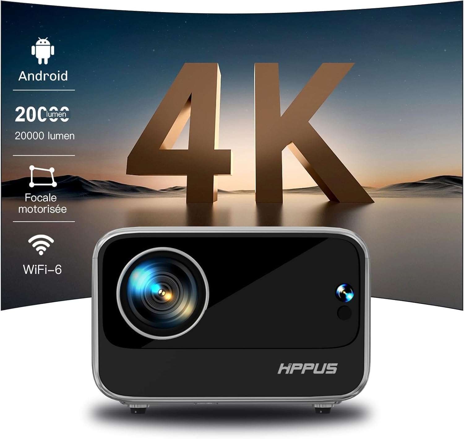 with Android HIPPUS projector focus keystone High brightness 700ANSI screen frame and automatic obstacle WIFI 6 Bluetooth Compatible with home real
with Android HIPPUS projector focus keystone High brightness 700ANSI screen frame and automatic obstacle WIFI 6 Bluetooth Compatible with home real