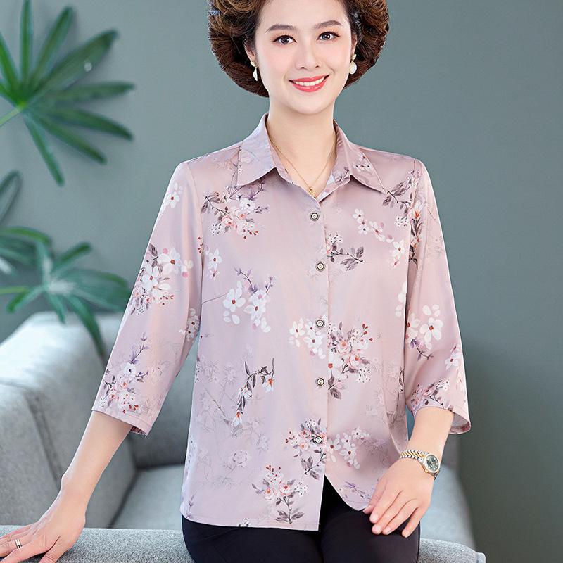 Mom s Summer Silk Blouse: Stylish Seven-Sleeve Mulberry T-Shirt for Middle-Aged and Elderly Women 3XL (120-135 lbs) рожевий
Mom s Summer Silk Blouse: Stylish Seven-Sleeve Mulberry T-Shirt for Middle-Aged and Elderly Women 3XL (120-135 lbs) рожевий