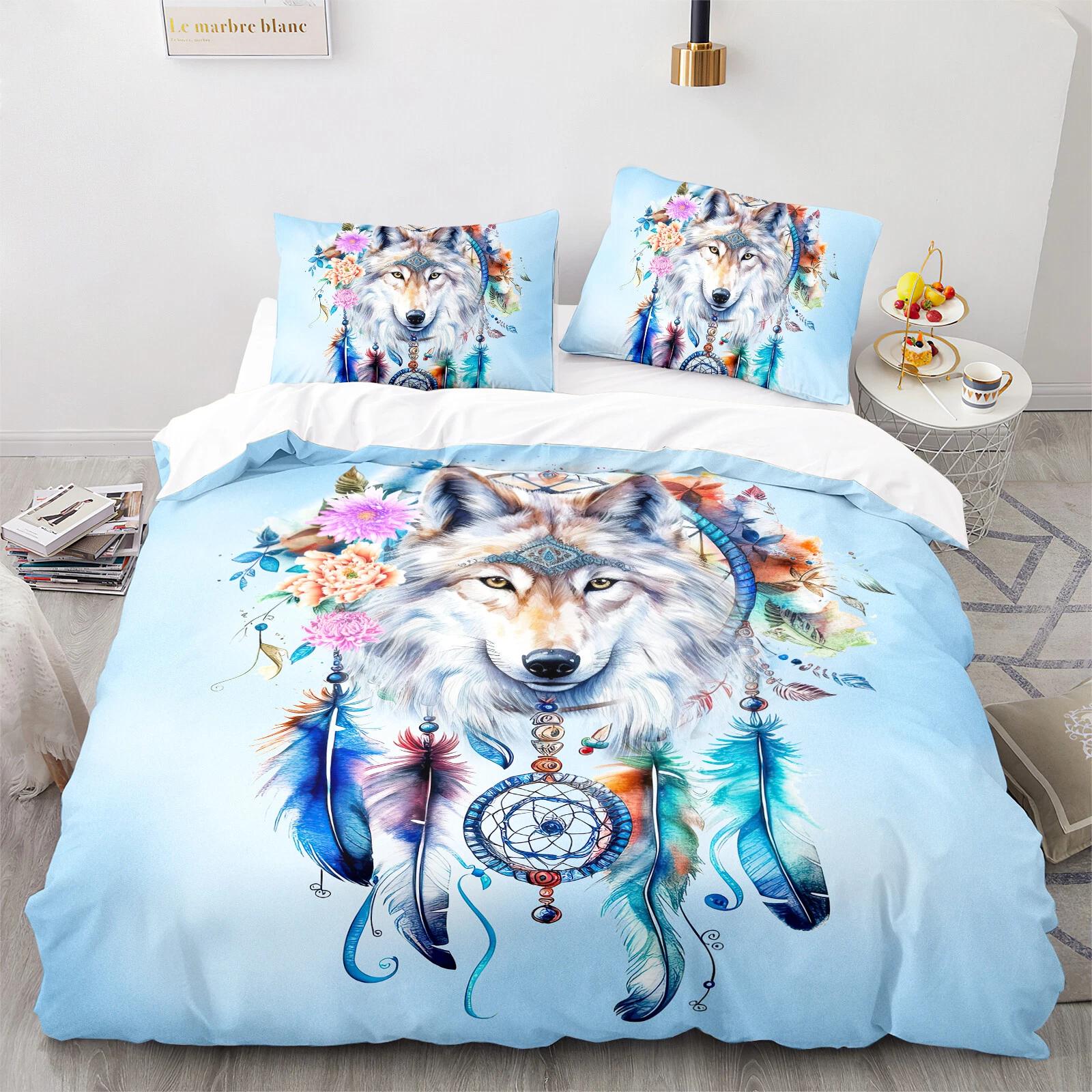 Bohemian Wolf Dreamcatcher Bedding Set, Watercolor Tribal Duvet Cover Set, Native American Inspired Home Textile, Perfect Gift for Wildlife Lovers Baby 100x135cm
Bohemian Wolf Dreamcatcher Bedding Set, Watercolor Tribal Duvet Cover Set, Native American Inspired Home Textile, Perfect Gift for Wildlife Lovers Baby 100x135cm