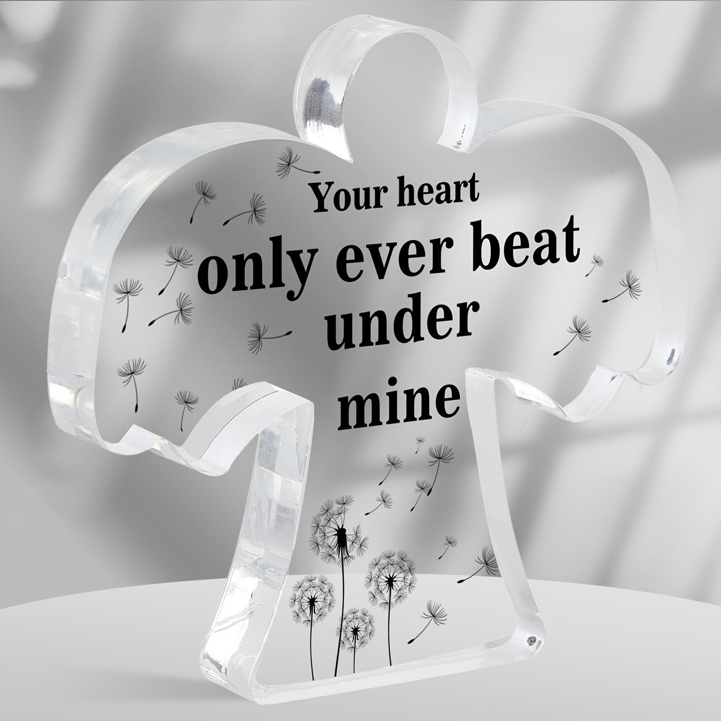Heartfelt Condolence Acrylic Desktop Plaque - Your Heart Only Ever Beat Under Mine Engraved, Dandelion Design, Comforting Sympathy Gift 9.5*10cm
Heartfelt Condolence Acrylic Desktop Plaque - Your Heart Only Ever Beat Under Mine Engraved, Dandelion Design, Comforting Sympathy Gift 9.5*10cm