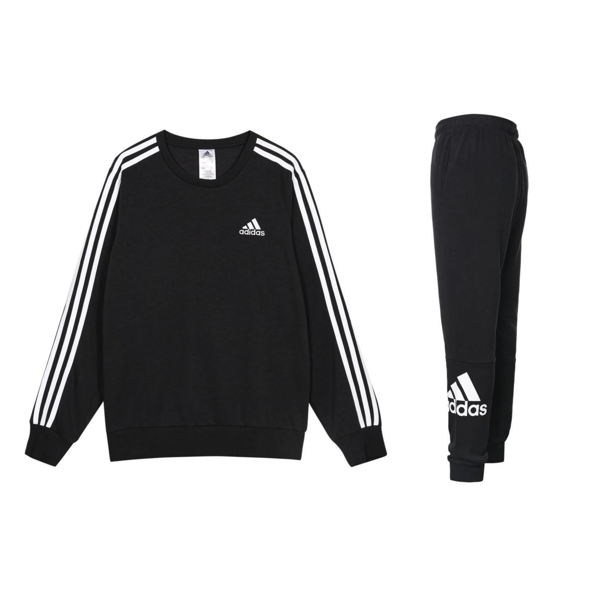 Толстовка свободного кроя с длинным рукавом и круглым вырезом Adidas с логотипом и манжетами, спортивные штаны, повседневный трикотажный спортивный комплект GK9078+DQ1445_20240901152313 M 
Толстовка свободного кроя с длинным рукавом и круглым вырезом Adidas с логотипом и манжетами, спортивные штаны, повседневный трикотажный спортивный комплект GK9078+DQ1445_20240901152313 M