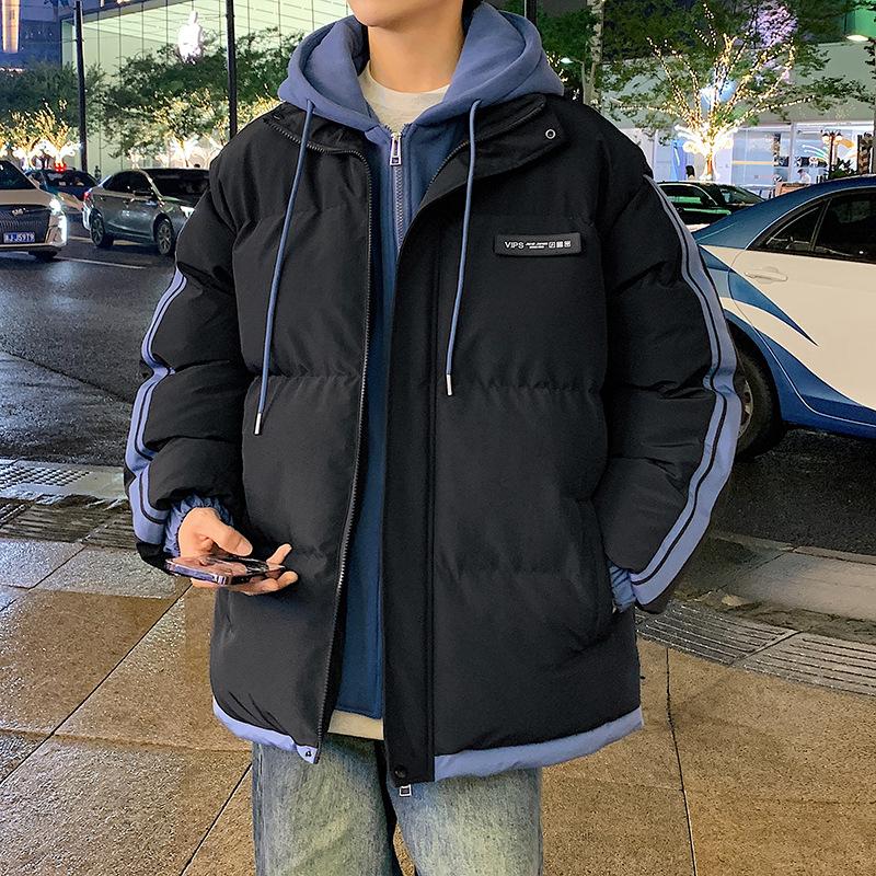 Color matching striped teen autumn and winter new winter coat hooded couple versatile casual men M чорний
Color matching striped teen autumn and winter new winter coat hooded couple versatile casual men M чорний