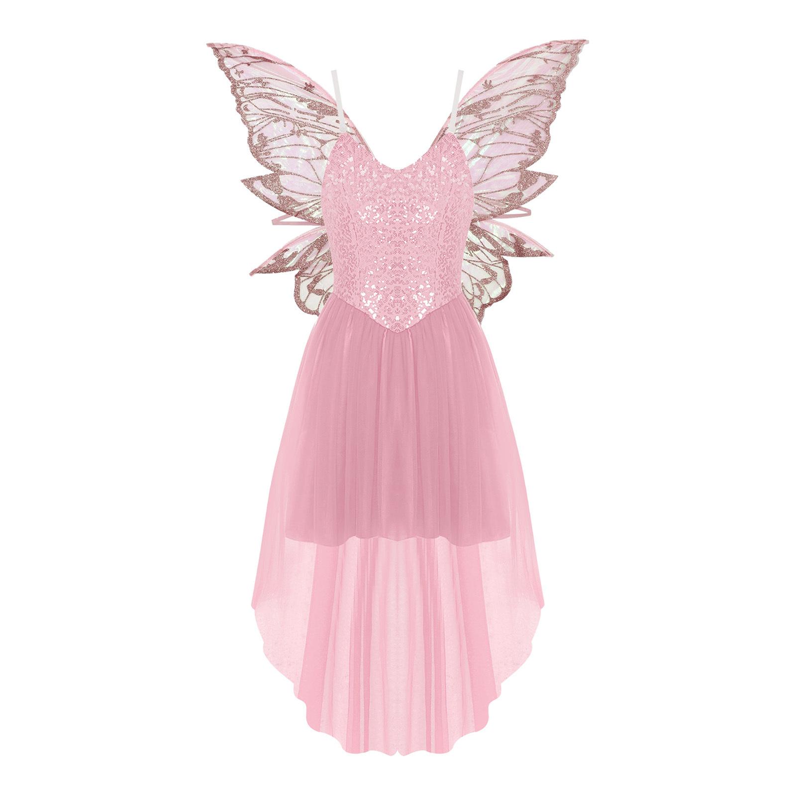 Womens Sleeveless Sequin Top High Low Tulle Dress with Elf Wings Fairy Costume S рожевий
Womens Sleeveless Sequin Top High Low Tulle Dress with Elf Wings Fairy Costume S рожевий