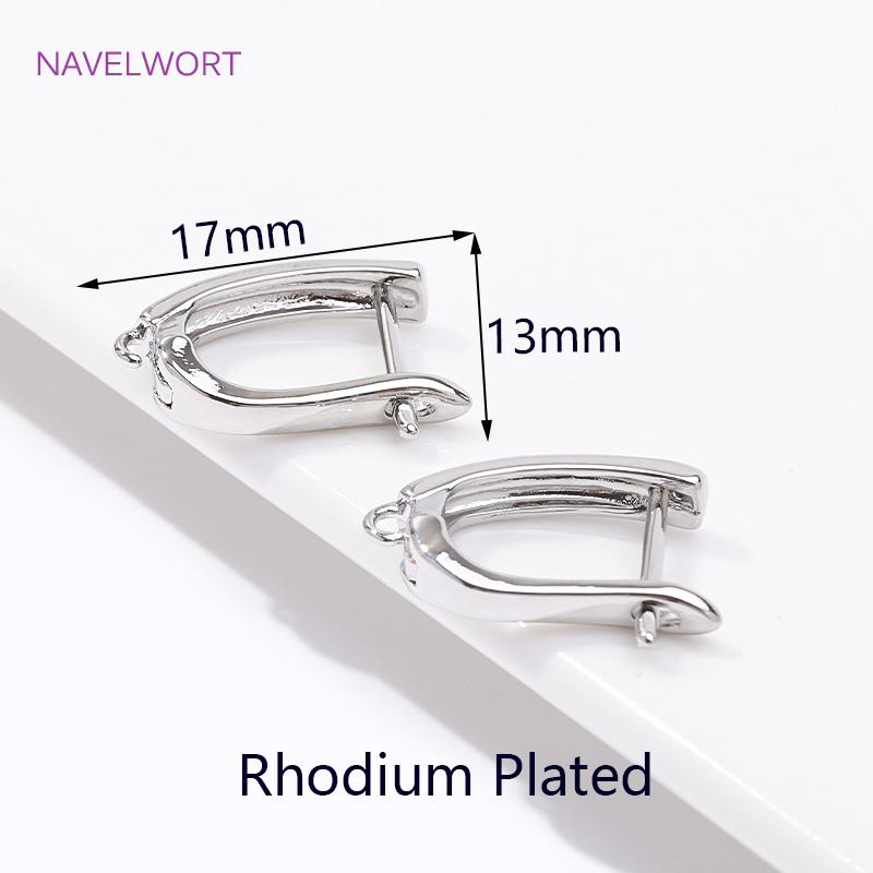 18K Gold Plated/Rhodium Smooth Earring Hook Clasps High Quality Ear Wire Hooks For Earring Making DIY Jewelry Making Accessories 2 pieces
18K Gold Plated/Rhodium Smooth Earring Hook Clasps High Quality Ear Wire Hooks For Earring Making DIY Jewelry Making Accessories 2 pieces
