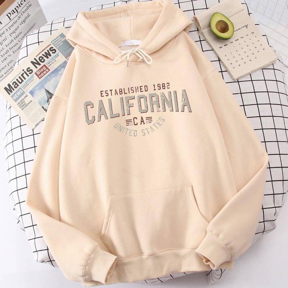 Established 1982 California United States Novelty Fashionclothing Harajuku Spiritual Top Sport Soft Hoodies
Established 1982 California United States Novelty Fashionclothing Harajuku Spiritual Top Sport Soft Hoodies