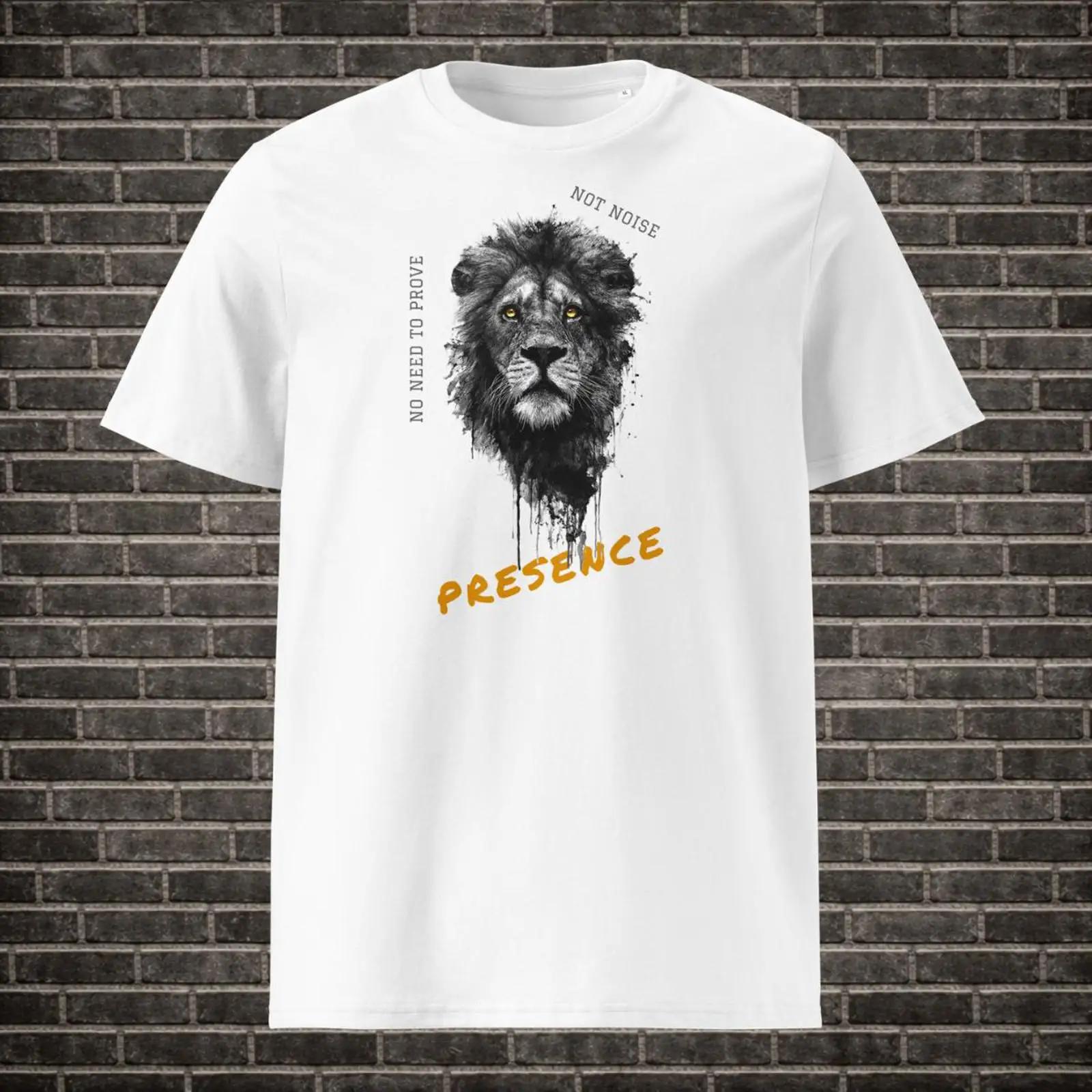 Motivational lion t shirt PRESENCE vintage Washed Casual Versatile streetwear Soft Comfortable fashion graphic Slightly 5XL різнокольоровий
Motivational lion t shirt PRESENCE vintage Washed Casual Versatile streetwear Soft Comfortable fashion graphic Slightly 5XL різнокольоровий