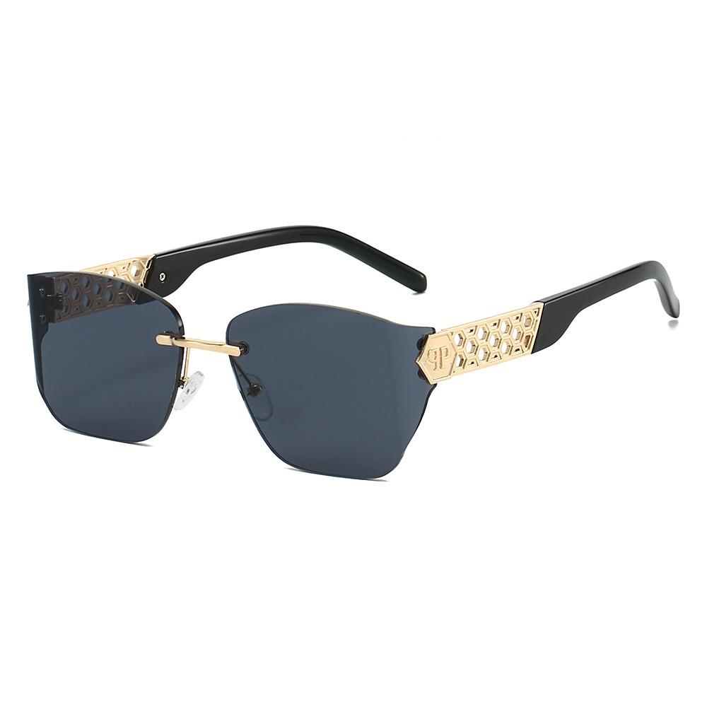 New Luxury Frameless Gradient Square Sunglasses Retro Metal Frame Hollow Design UV400 Protection for Women Men as picture
New Luxury Frameless Gradient Square Sunglasses Retro Metal Frame Hollow Design UV400 Protection for Women Men as picture