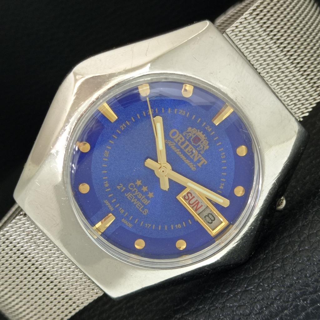 ORIENT CRYSTAL 46941 AUTOMATIC VINTAGE JAPAN MENS BLUE DIAL WATCH a706920-1
ORIENT CRYSTAL 46941 AUTOMATIC VINTAGE JAPAN MENS BLUE DIAL WATCH a706920-1