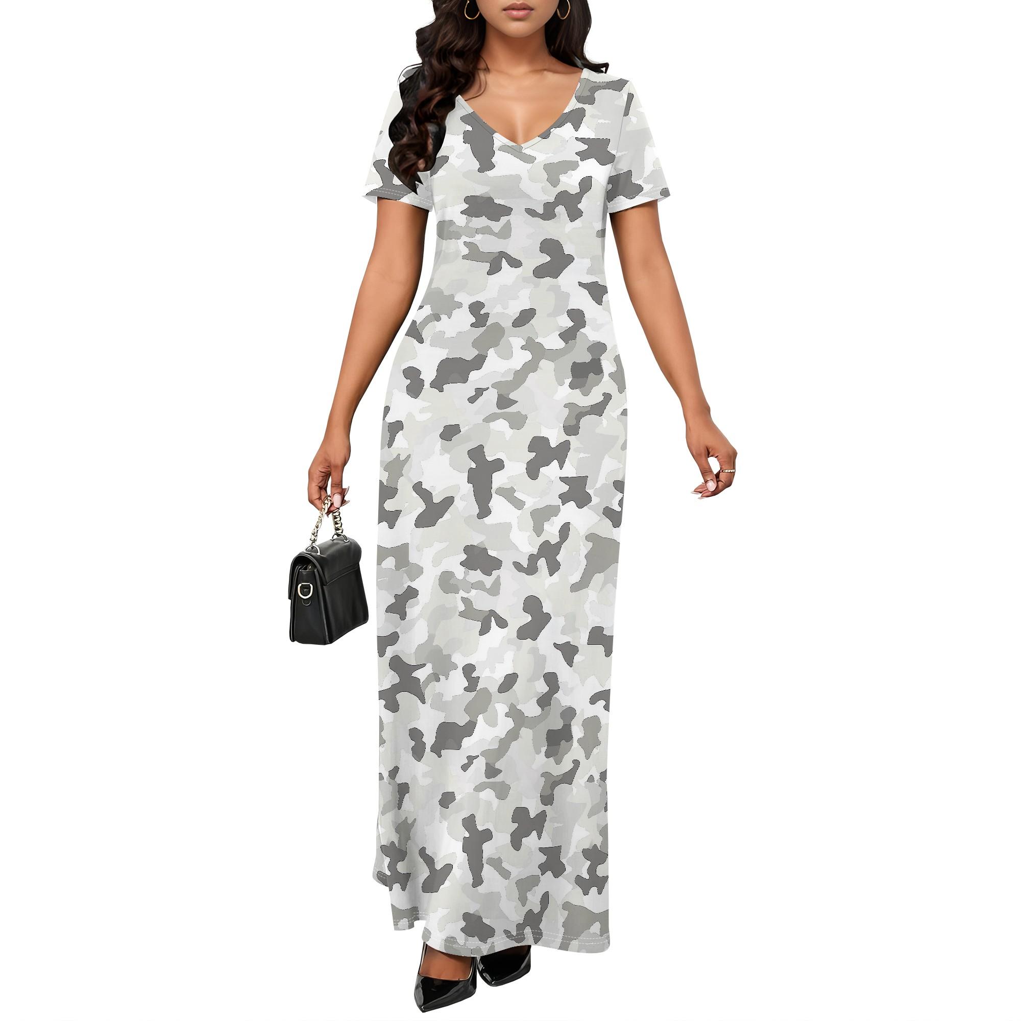 Long Dress for Women Casual Loose Short Sleeve V Neck Maxi Floor Length Dress Summer Sundresses with Pockets 2XL
Long Dress for Women Casual Loose Short Sleeve V Neck Maxi Floor Length Dress Summer Sundresses with Pockets 2XL