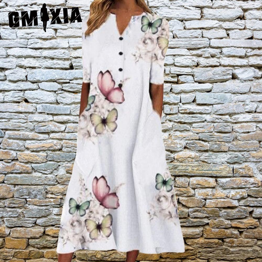 GMXIA Элегантные женские платья V-образный вырез короткий рукав пуговицы платье для вечеринки женское летнее винтажное платье с принтом повседневное свободное цветочное женское платье XXL
GMXIA Элегантные женские платья V-образный вырез короткий рукав пуговицы платье для вечеринки женское летнее винтажное платье с принтом повседневное свободное цветочное женское платье XXL