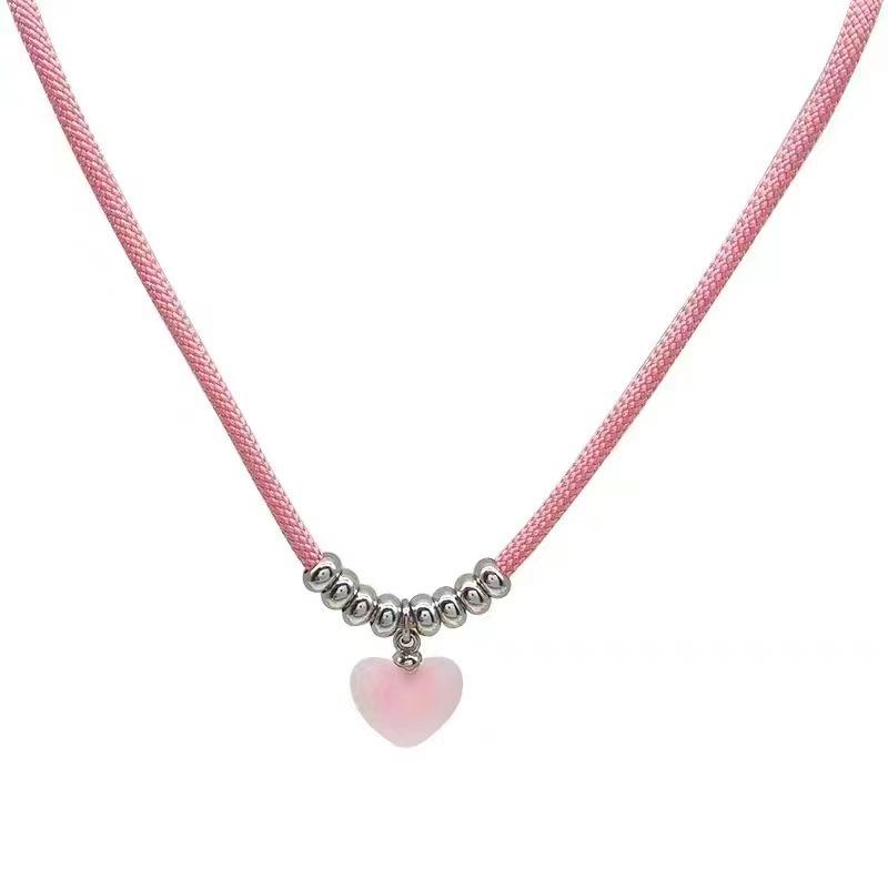 Pink girl love necklace niche sweet cool hot girl style versatile collarbone chain cute Japanese soft girl accessories
Pink girl love necklace niche sweet cool hot girl style versatile collarbone chain cute Japanese soft girl accessories