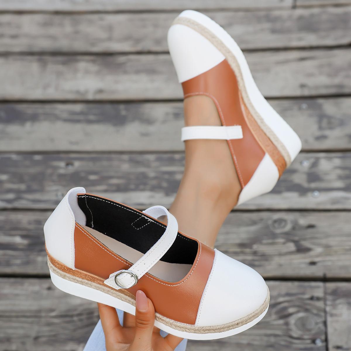 Autumn Fashion Women Buckle Strap Platform Wedges Comfortable Non-slip Flats Round Toe Plus Size Shoes for Women 36-44 Footwear 44
Autumn Fashion Women Buckle Strap Platform Wedges Comfortable Non-slip Flats Round Toe Plus Size Shoes for Women 36-44 Footwear 44